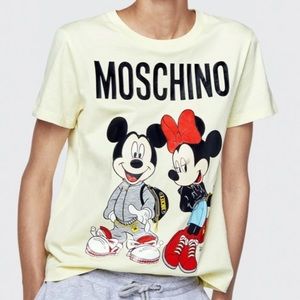 H&M MOSCHINO Disney Exclusive Yellow Tee